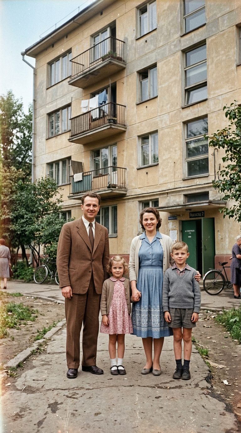 Семейное фото в цвете